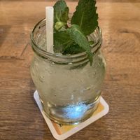 Homemade elderflower syrup lemonade  at Carls Brauhaus in Stuttgart