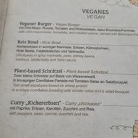 The vegan options at Carls Brauhaus in Stuttgart