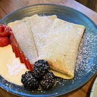 Berry crepes at Little Saint in Healdsburg