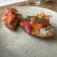 Carrot tartine   at Little Saint in Healdsburg