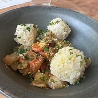 Stewed cabbagee  at Little Saint in Healdsburg