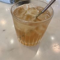 Lavender mint tea  at Little Saint in Healdsburg