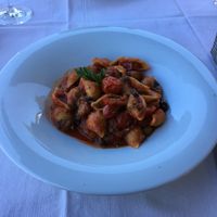 Vegan seaweed pasta  at La Vista in Varenna