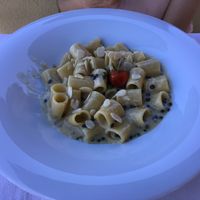 Vegan cheese pasta  at La Vista in Varenna