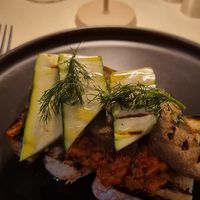 Seitan with ratatouille cream at La Vista in Varenna