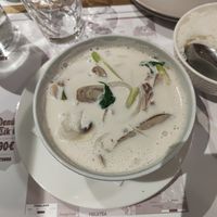 Sopa vegana at Tik Thai in Granollers