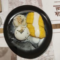 Mango sticky rice at Tik Thai in Granollers