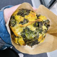 Green scroll  at Belén Vegan Bakery in Wellington