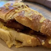 Bacon & cheese tasted croissant   at Belén Vegan Bakery in Wellington