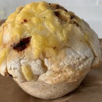 Cheese and onion muffin   at Belén Vegan Bakery in Wellington