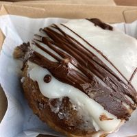 Milk and cookies donut  at Belén Vegan Bakery in Wellington