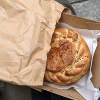 Hot pie! at Belén Vegan Bakery in Wellington