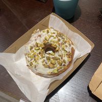 Pistachio donut  at Belén Vegan Bakery in Wellington
