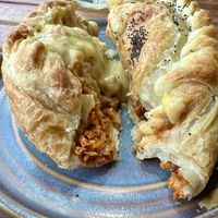 Mince & cheese pie, one of their regular menu items  at Belén Vegan Bakery in Wellington