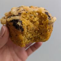 Savoury muffin at Belén Vegan Bakery in Wellington