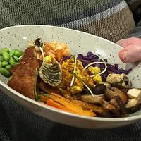 Vegan, with scrambled soja instead of egg at Flow Yoga & Food in Delft