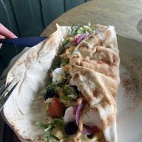 Vegan feta flatbread   at Wild Cafe in Marsden