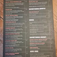 Brunch menu at Peel Street Social in Marsden