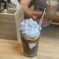 Coffee with ice cream and whipped cream   at Katzentempel - Leipzig Mitte in Leipzig