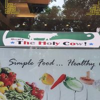 Outside the restaurant at Gopal's The Holy Cow in East Singapore