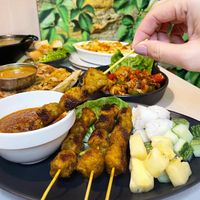 Satay  at Gopal's The Holy Cow in East Singapore