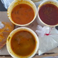 Sauce for satay, masala dosa, murtabak & plain prata at Gopal's The Holy Cow in East Singapore