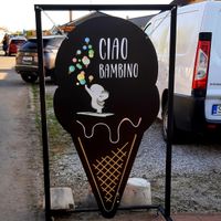 Logo/Banner outside of the shop at Ciao Bambino in Miloslavov