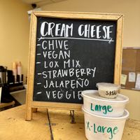 Cream Cheese Menu  at The Bagel Factory in Torrance