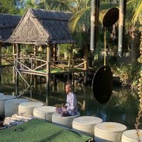 Meditation time at Quoc Linh Eco Village Retreat in Hoi An