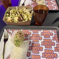 Wraps and fries  at The Saucy Cow in Dublin