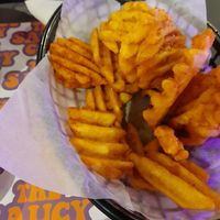 Waffle fries  at The Saucy Cow in Dublin