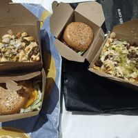 WAP and taco fries (left), Space Cowboy and Mac daddy fries (right) at The Saucy Cow in Dublin