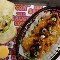 The Caesar Wrap & something hash browns @ The Saucy Cow at The Saucy Cow in Dublin