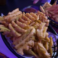 Waffle fries  at The Saucy Cow in Dublin
