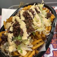 Waffle loaded fried   at The Saucy Cow in Dublin