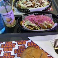 The vegan salad that had the vegan bacon in it.  at The Saucy Cow in Dublin