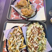 Secret Saucy Mushroom Burger and Garlic Parm Fries 😍  at The Saucy Cow in Dublin