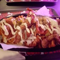 Loaded hot papi fries (mushroom chick*) at The Saucy Cow in Dublin