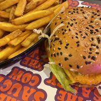 Big wap burger at The Saucy Cow in Dublin