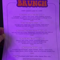 Brunch menu  at The Saucy Cow in Dublin