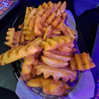 Waffle fries at The Saucy Cow in Dublin