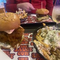 All vegan restaurant. I especially enjoyed the oyster mushroom burger, and the fries with vegan parm were great!  at The Saucy Cow in Dublin