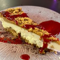 Biscoff cheesecake (the red berry sauce wasn’t a good idea! Ask for it without)  at The Saucy Cow in Dublin