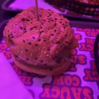 Cowboy burger  at The Saucy Cow in Dublin