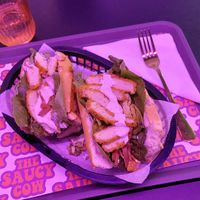 Burger style chicken at The Saucy Cow in Dublin