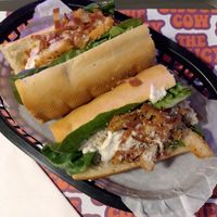 Parm chick*n roll at The Saucy Cow in Dublin