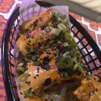 Salt n chilli tofu - as much as they’re a side and there’s only six of them they came much bigger than expected and were really tasty   at The Saucy Cow in Dublin