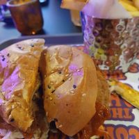 Hot papi and skin on fries at The Saucy Cow in Dublin
