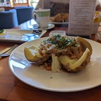 Potato with beans and caramelised onions. at One More Cafe in Da Lat