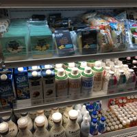 Plant milks and plant cheezes at Agata & Valentina Annex in New York City